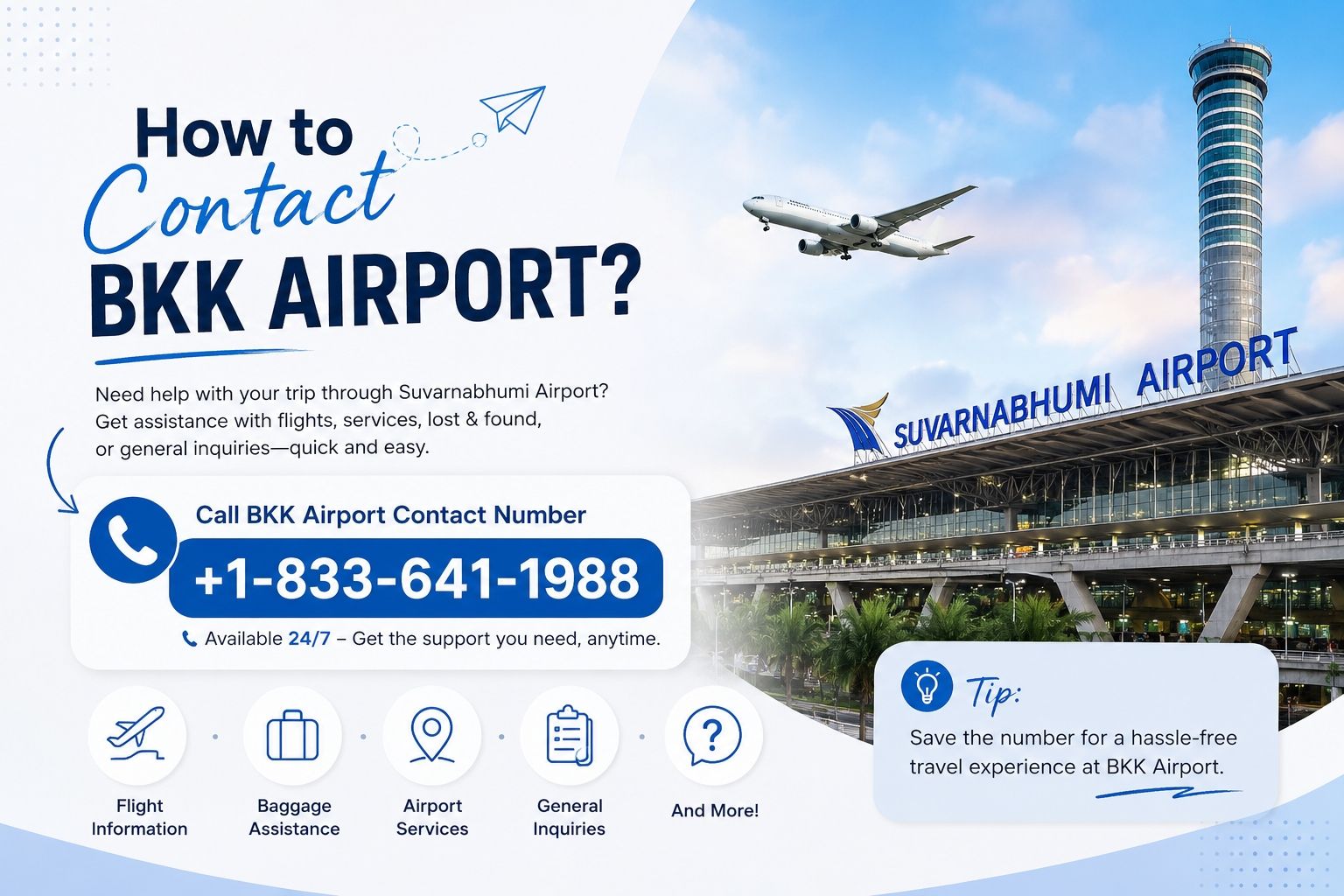 How to Contact BKK Airport? +1-833-641-1988