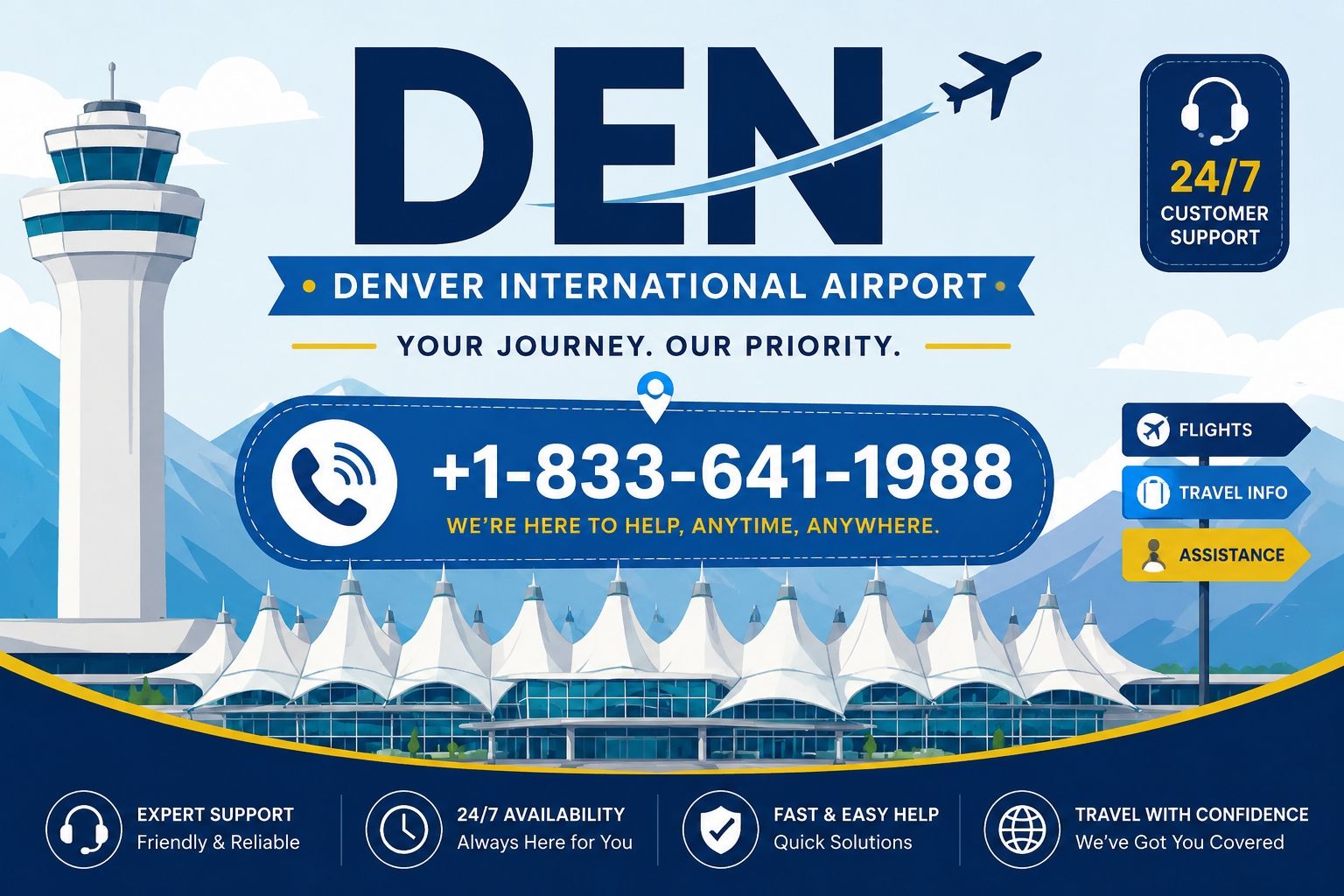 DEN Airport +1-833 (641) 1988