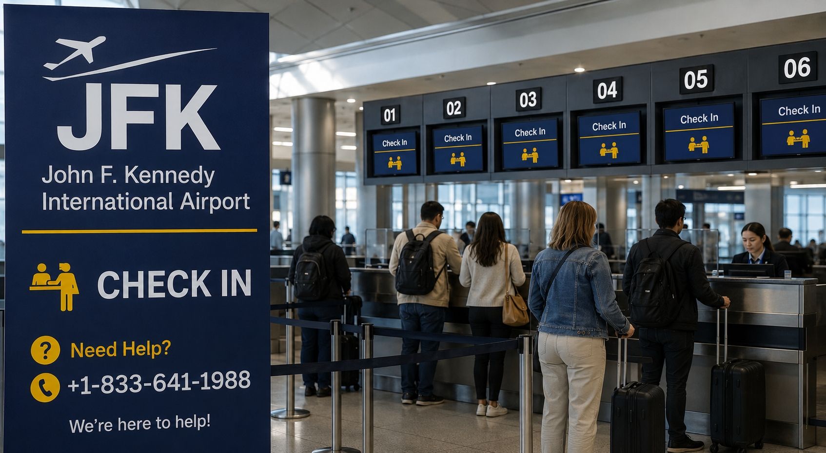 John F. Kennedy International Airport (JFK) Check In +1-833-641-1988