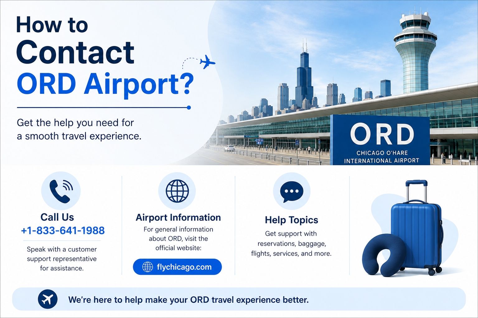 How to Contact ORD Airport? +1-833-641-1988