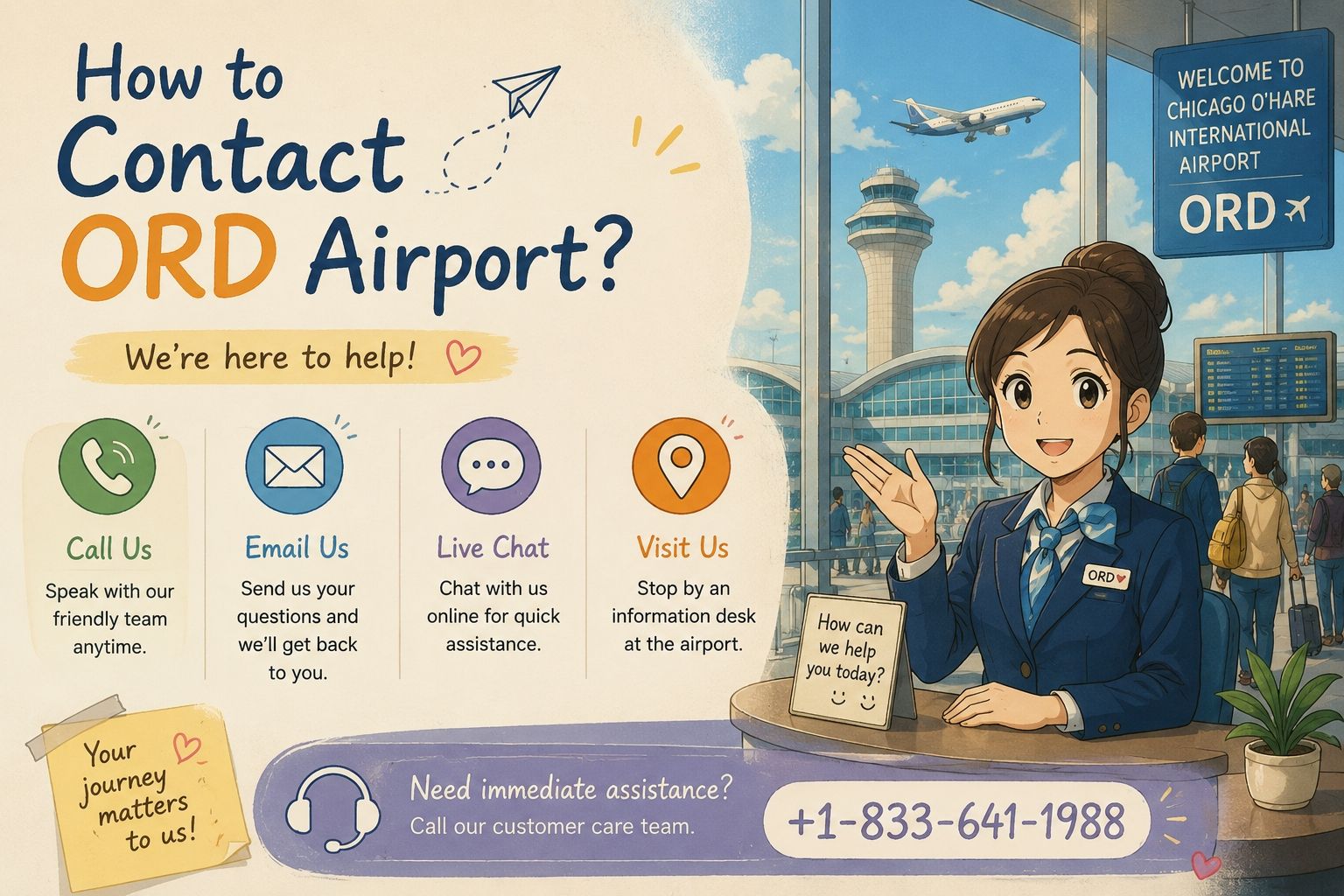 How to Contact ORD Airport? +1-833-641-1988