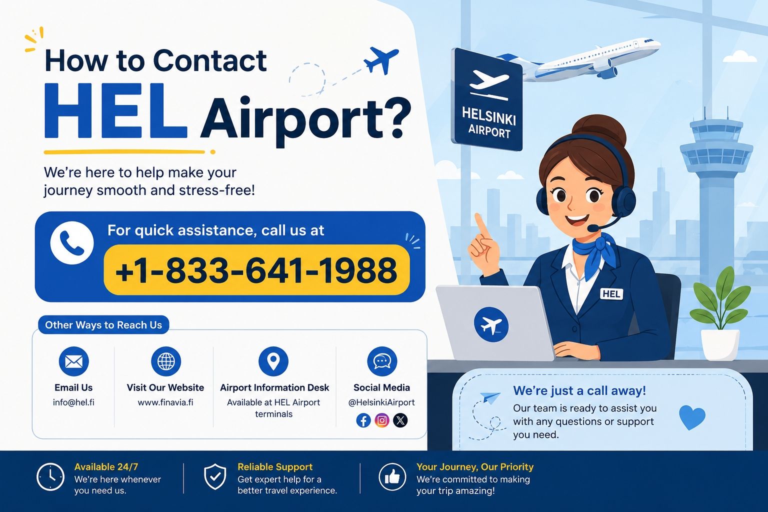 How to Contact HEL Airport? +1-833-641-1988