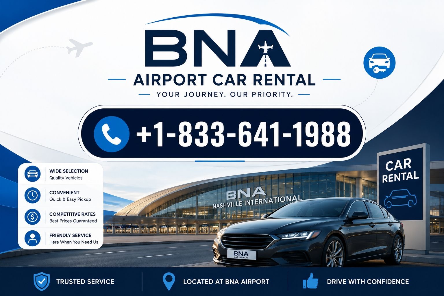 +1-833-641-1988 BNA Airport Car Rental
