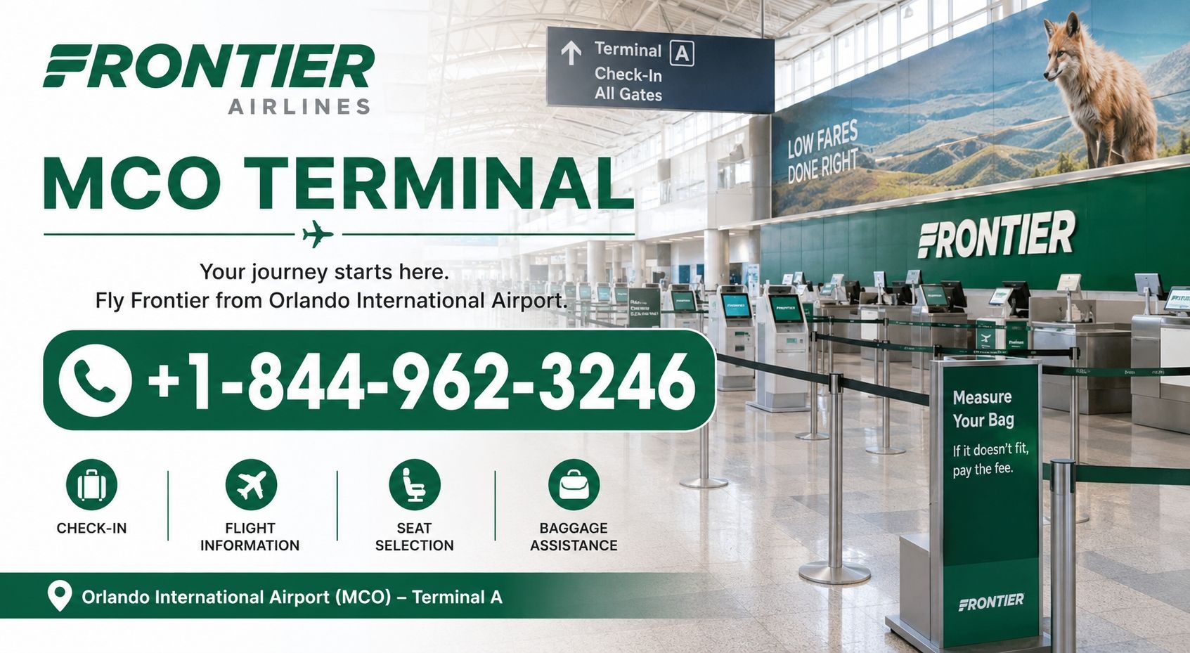 +1-844-962-3246 Frontier Airlines MCO Terminal