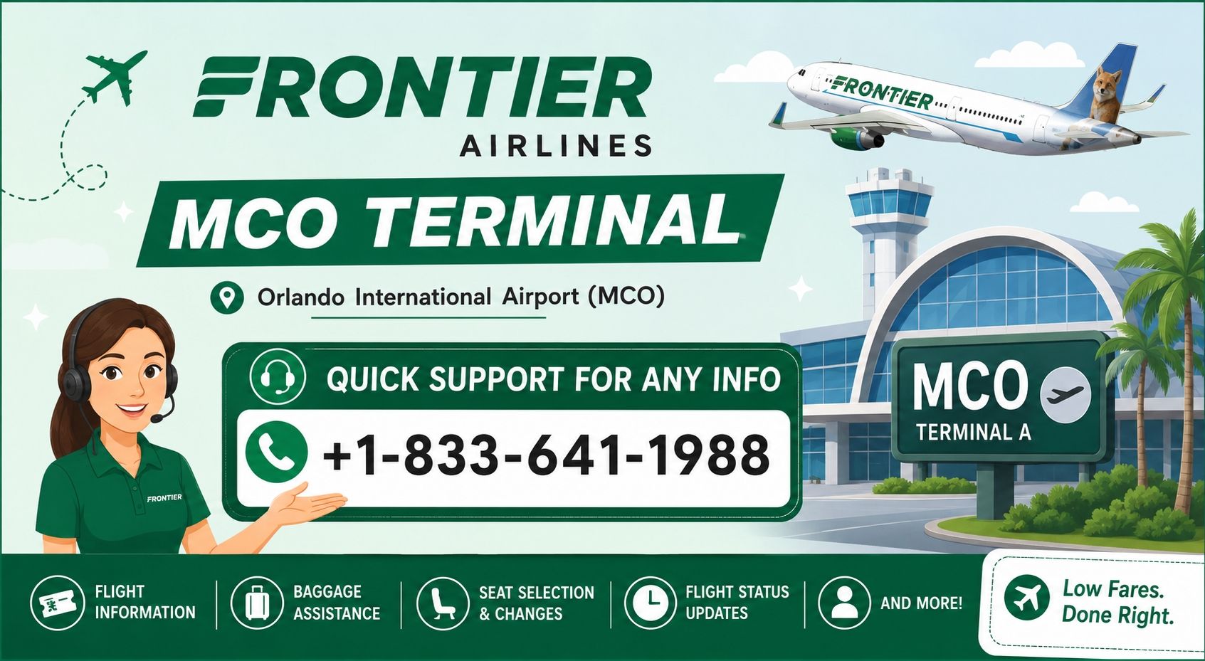 Frontier Airlines MCO Terminal +1-833-641-1988